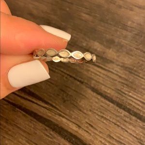 Pandora white enamel ring size 6